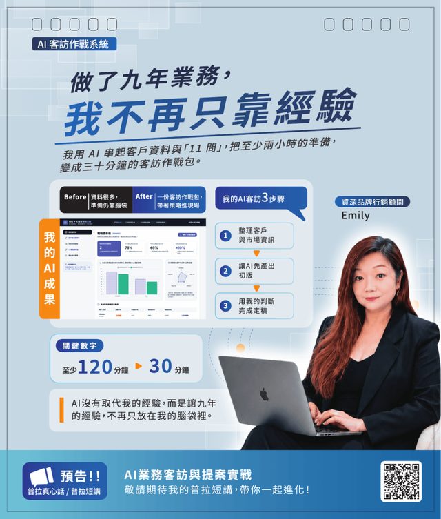 2027 桌曆:Emily 的 AI 客訪作戰系統